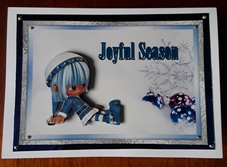 Are They Fairy Jewels - A5 card front with decoupage by Shirley Taylor