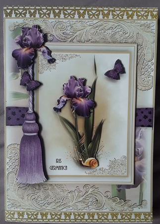 A5 The Iris Card Front Kit by Shirley Taylor