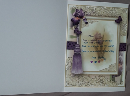 A5 The Iris Card Front Kit by Shirley Taylor