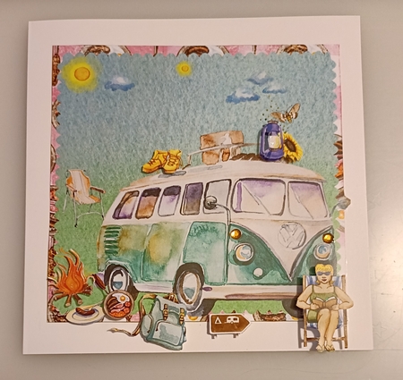 CAMPERVAN BIRTHDAY / ANY 6x6 CONCEPT SHEET 2 INC INSERT ENJOY THE LITTLE THINGS IN LIFE by Shirley Taylor