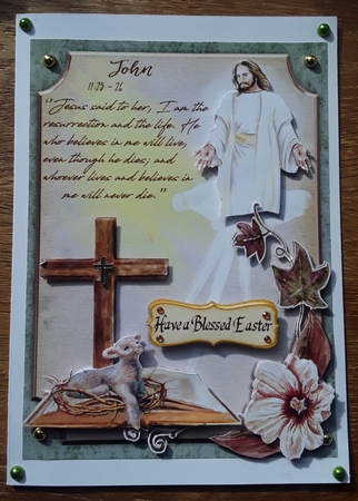 Blessed Easter - A5 Card Front by Shirley Taylor