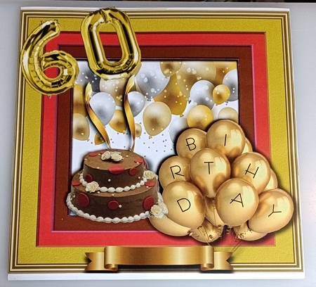 Any Age Balloon Birthday Card B by Shirley Taylor