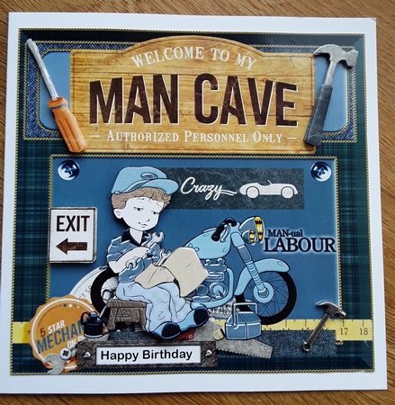 Man Cave 7 x 7 by Shirley Taylor