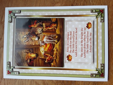 Away in a Manger Christmas Decoupage Topper by Shirley Taylor