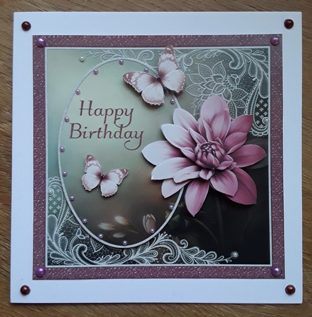 Dahlia Lace & Butterflies by Shirley Taylor
