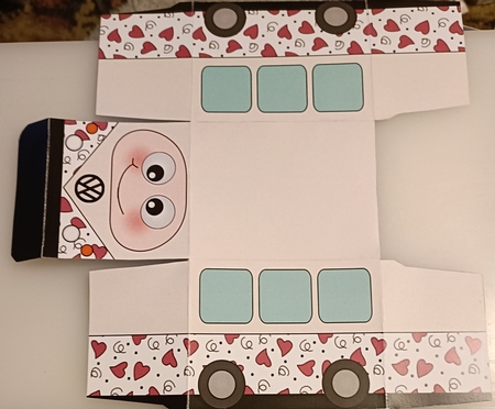 3D Cute Transport Treat Box Gift Set Mini Kit - Love Bug VW Campervan by Shirley Taylor