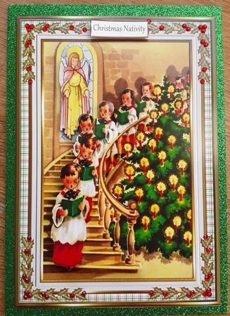 Christmas Carols Decoupage Topper by Shirley Taylor