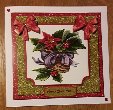 Christmas basket Quick Card by Shirley Taylor
