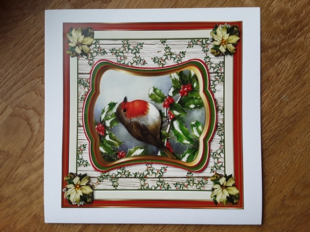 Christmas Vintage Robin Decoupage Topper by Shirley Taylor