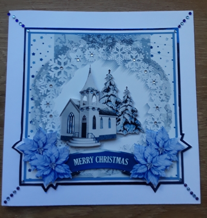 Matching insert for the design sheet - A Winter Church by Shirley Taylor