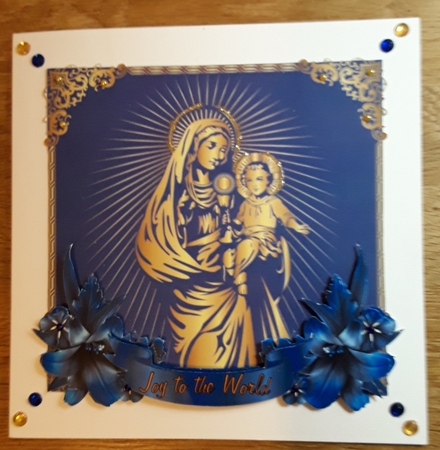 Matching blank insert for the design sheet - Joy To The World by Shirley Taylor
