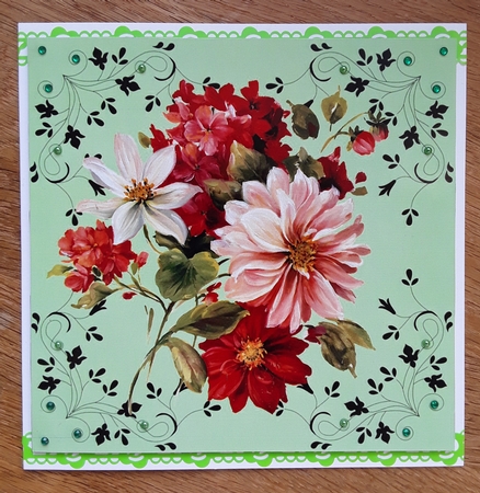 Flowers for mum her special day 5x5 by Shirley Taylor