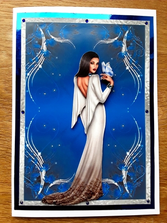 Matching insert for the design sheet - Rhapsody in Blue by Shirley Taylor