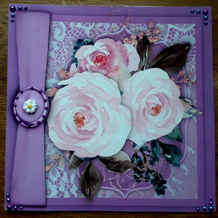 Beautiful Roses and Lilac  Button Wrap by Shirley Taylor