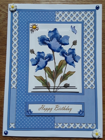 Lovely Watercolor Poppies Pyramid Topper (blue) by Shirley Taylor