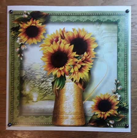 Sunflowers Water Jug 8x8 by Shirley Taylor