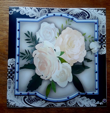 Beautiful White Roses by Shirley Taylor
