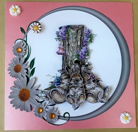 This is the Life - 6 inch circular topper with decoupage by Shirley Taylor