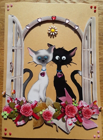 Matching insert for the design sheet Nosy Pussycats. by Shirley Taylor