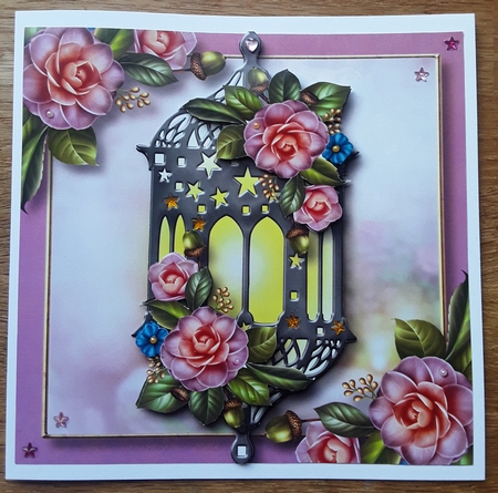Floral Lantern - Pink Camellias by Shirley Taylor
