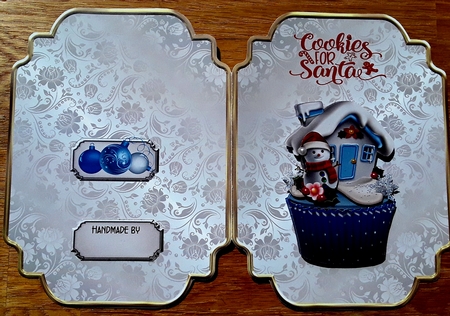 Shaped card kit - 2 Sheets - Christmas Cupcake by Shirley Taylor