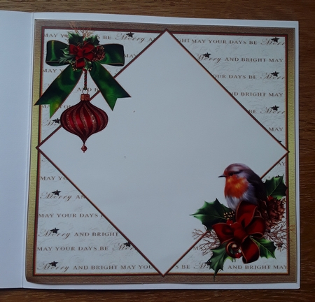 8x8 red green and gold Christmas mini kit by Shirley Taylor