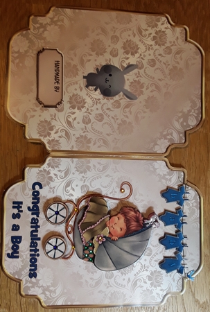 Shaped card mini kit - 2 sheets - Its A Boy by Shirley Taylor