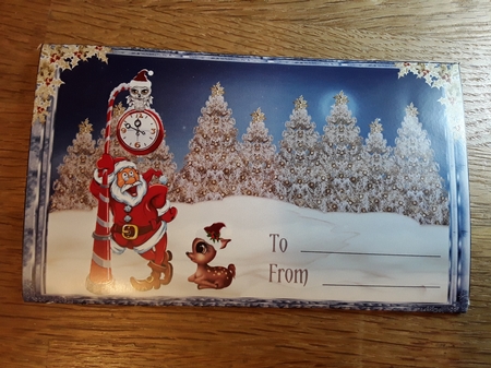 Santa Keeping an Eye on the Time by Shirley Taylor