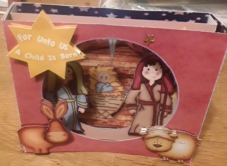 Nativity Diorama Card  by Shirley Taylor