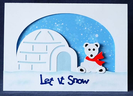 Polar Bear with Igloo card by Shirley Young
