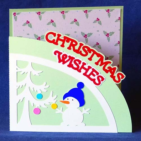 Christmas Wishes Curved Card by Shirley Young