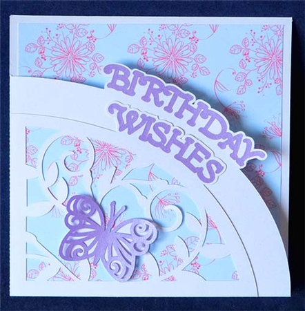 Birthday Wishes Curved Card by Shirley Young