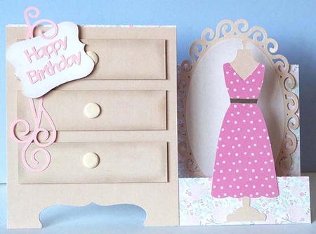 Dress Step Card by Shirley Young