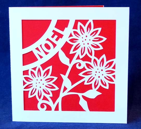 Noel Poinsettia Card by Shirley Young
