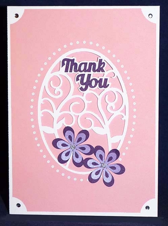Thank You Flower Flourish Card by Shirley Young
