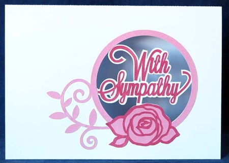 With Sympathy Rose Aperture Card by Shirley Young