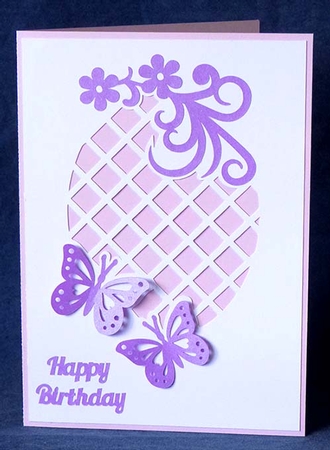Butterfly Lattice Overlay Card by Shirley Young