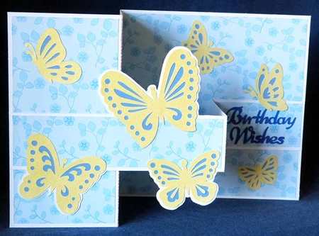 Butterflies Z Fold Card by Shirley Young