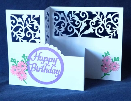 Happy Birthday Cut Out Z Fold Card by Shirley Young