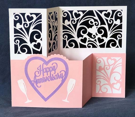 Happy Anniversary Z Fold Card by Shirley Young