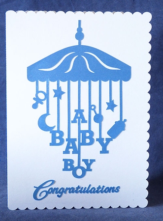 Baby Boy Mobile Card by Shirley Young
