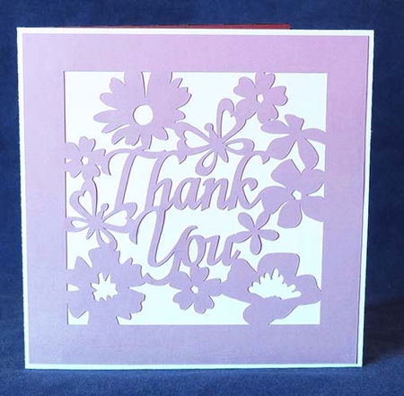 Floral Thank You Overlay Card by Shirley Young