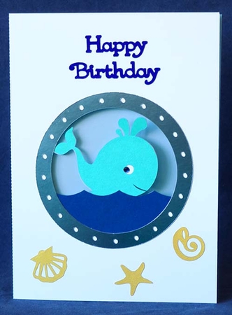 Happy Whale Card by Shirley Young