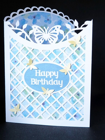 Curved Lattice Butterfly Card by Shirley Young