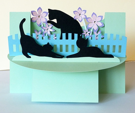 Cat Shelf Card by Shirley Young