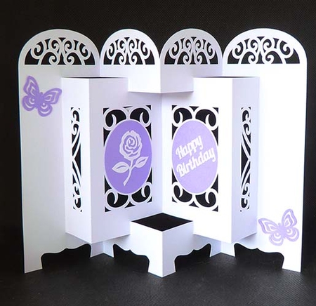 Flourish Screen Card and Envelope by Shirley Young