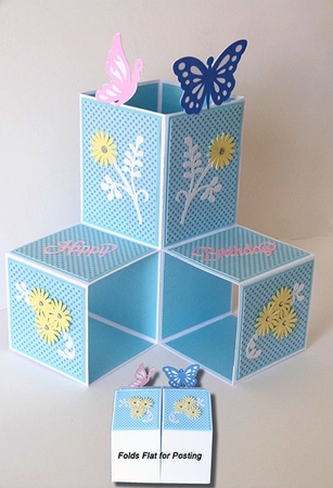 Butterfly Popup Cube Card by Shirley Young