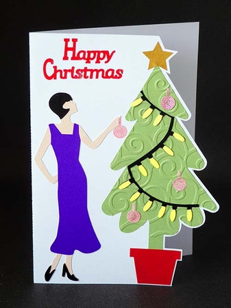 Decorating The Tree Card by Shirley Young