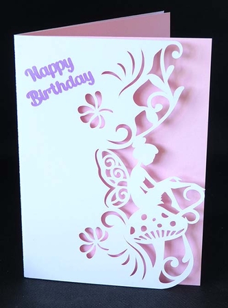 Fairy Stencil Edge Card by Shirley Young