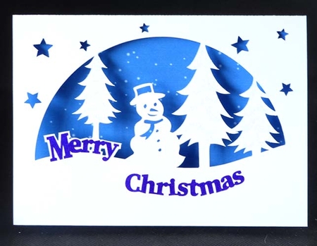Merry Christmas Snowman Card by Shirley Young